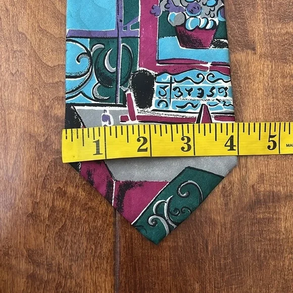 NWT Stefano Milano Silk Henry Matisse Pictures Tie Made in Italy